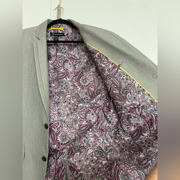 INC Slim Fit Suit Jacket Men’s Size L Grey - Picture 3 of 9